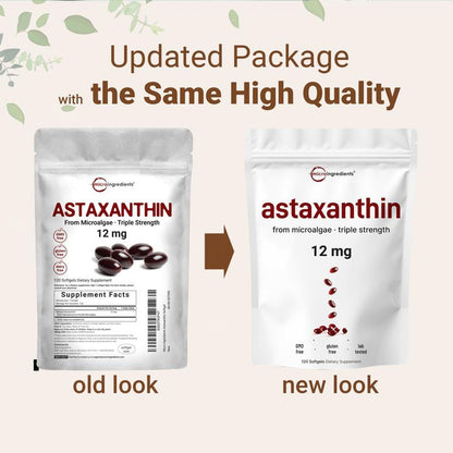 Nature's Most Powerful Skin Protector - 12mg Astaxanthin