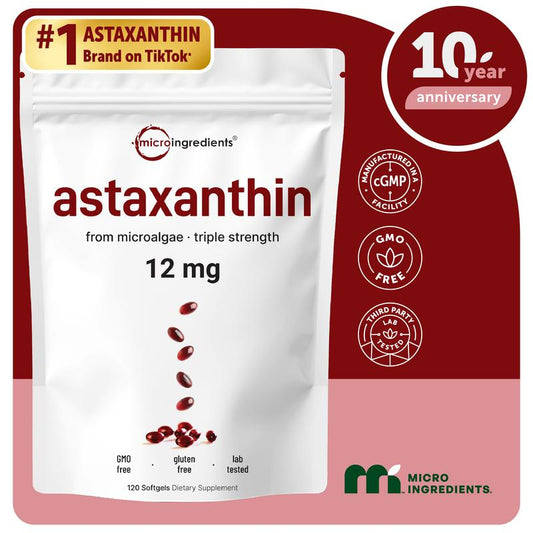 Nature's Most Powerful Skin Protector - 12mg Astaxanthin