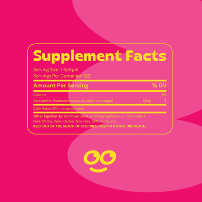 Nature's Most Powerful Skin Protector - 12mg Astaxanthin