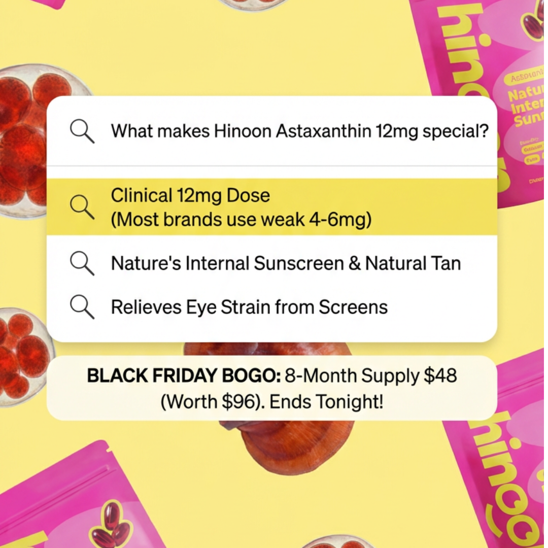 Nature's Most Powerful Skin Protector - 12mg Astaxanthin